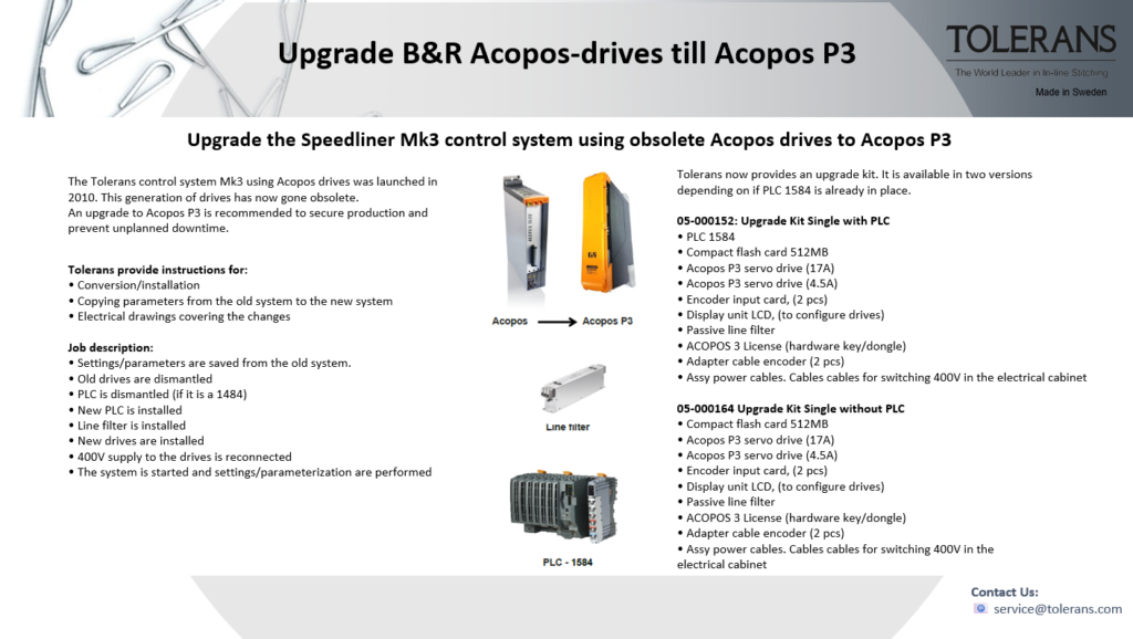 upgrade b&r acopos drives till acopos p3