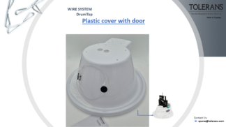 plastic cover with door, drumtop
