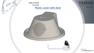 plastic cover with door, drumtop