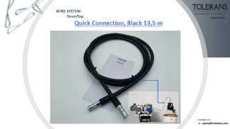 quick connection drumtop, black 13,5 m