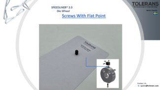screws with flat point, die wheel speedliner 2.0